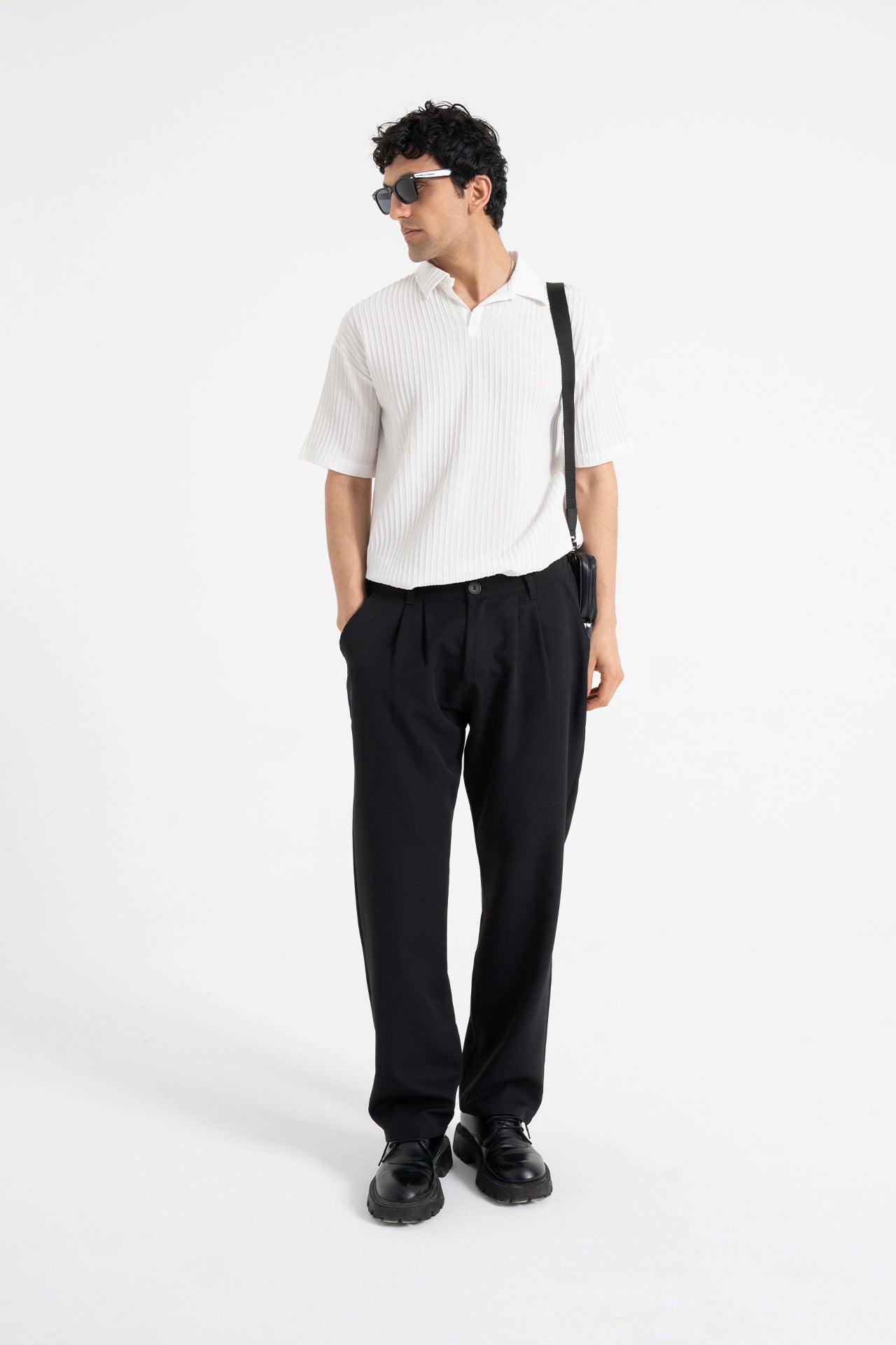 Relaxed Fit Pileli Kumaş Pantolon