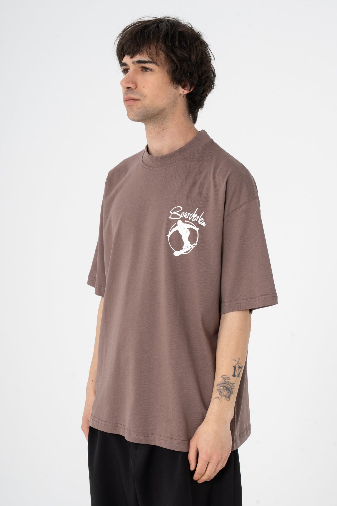 Borderland Baskılı Oversize Tişört