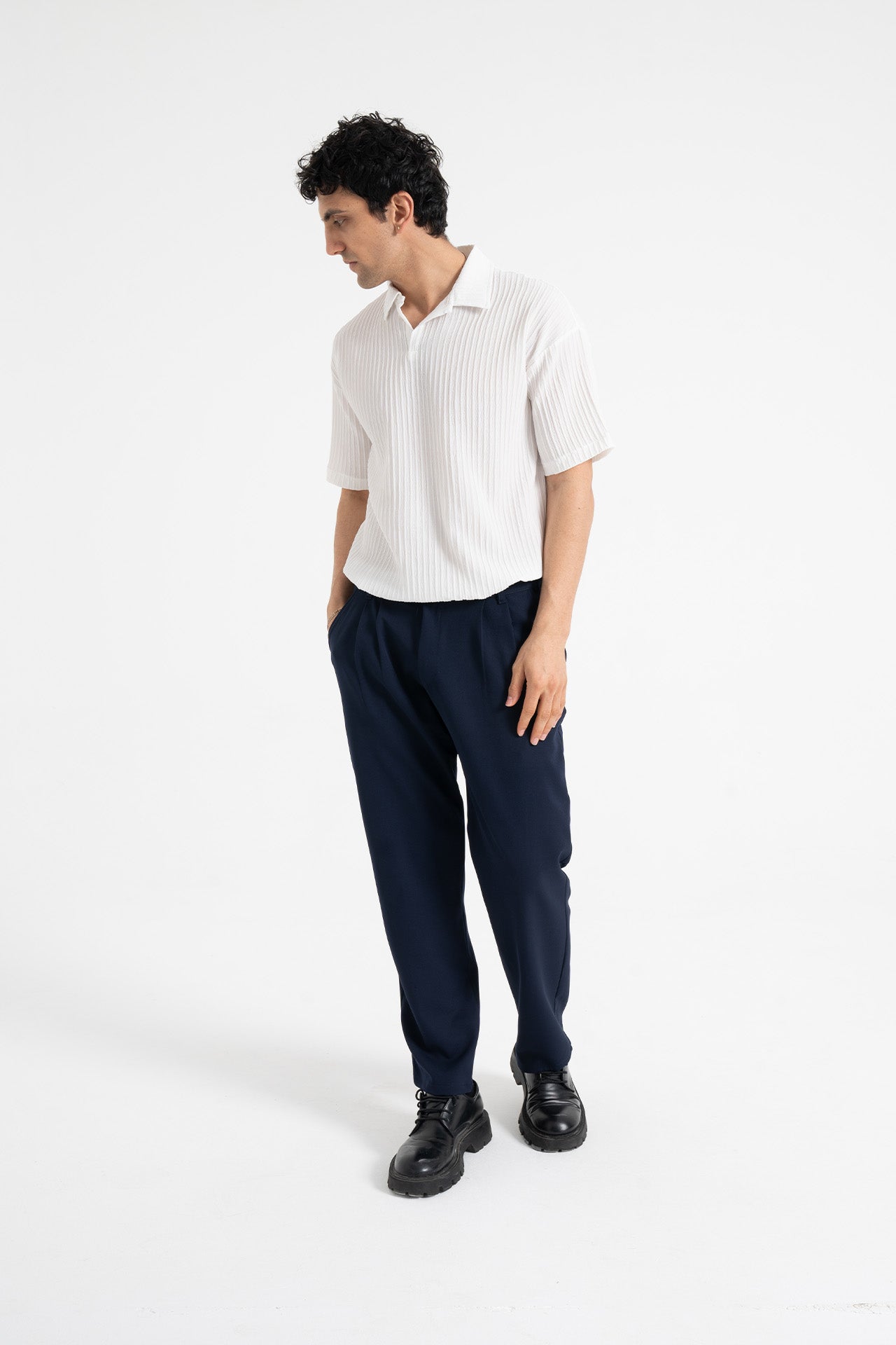 Relaxed Fit Pileli Kumaş Pantolon