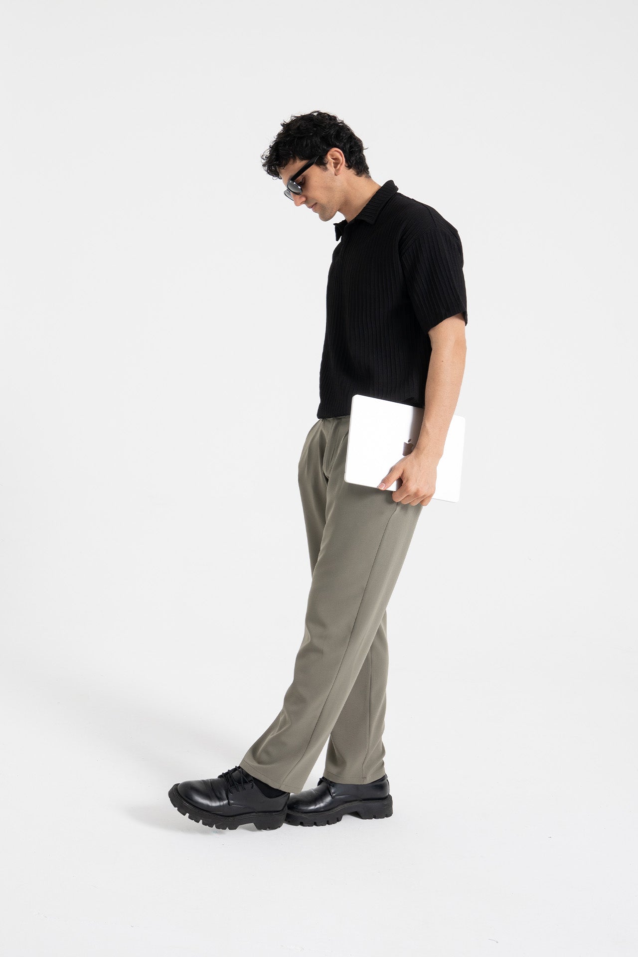 Relaxed Fit Pileli Kumaş Pantolon