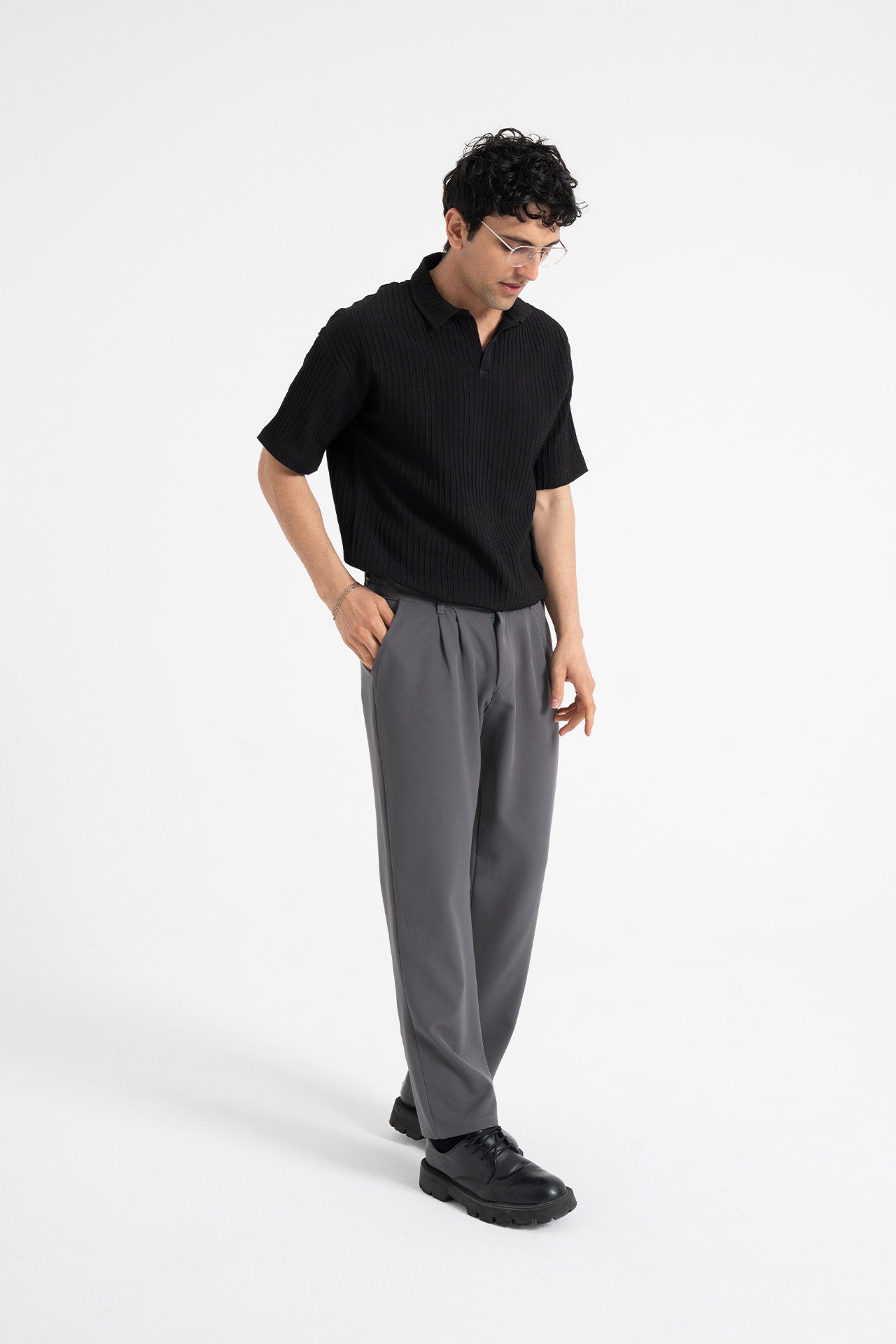 Relaxed Fit Pileli Kumaş Pantolon