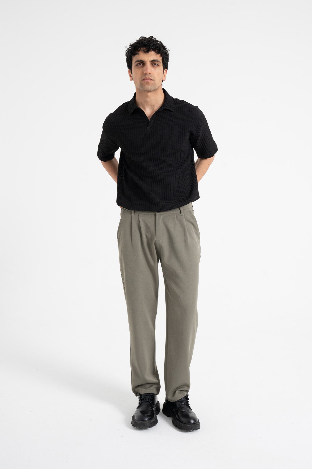 Relaxed Fit Pileli Kumaş Pantolon