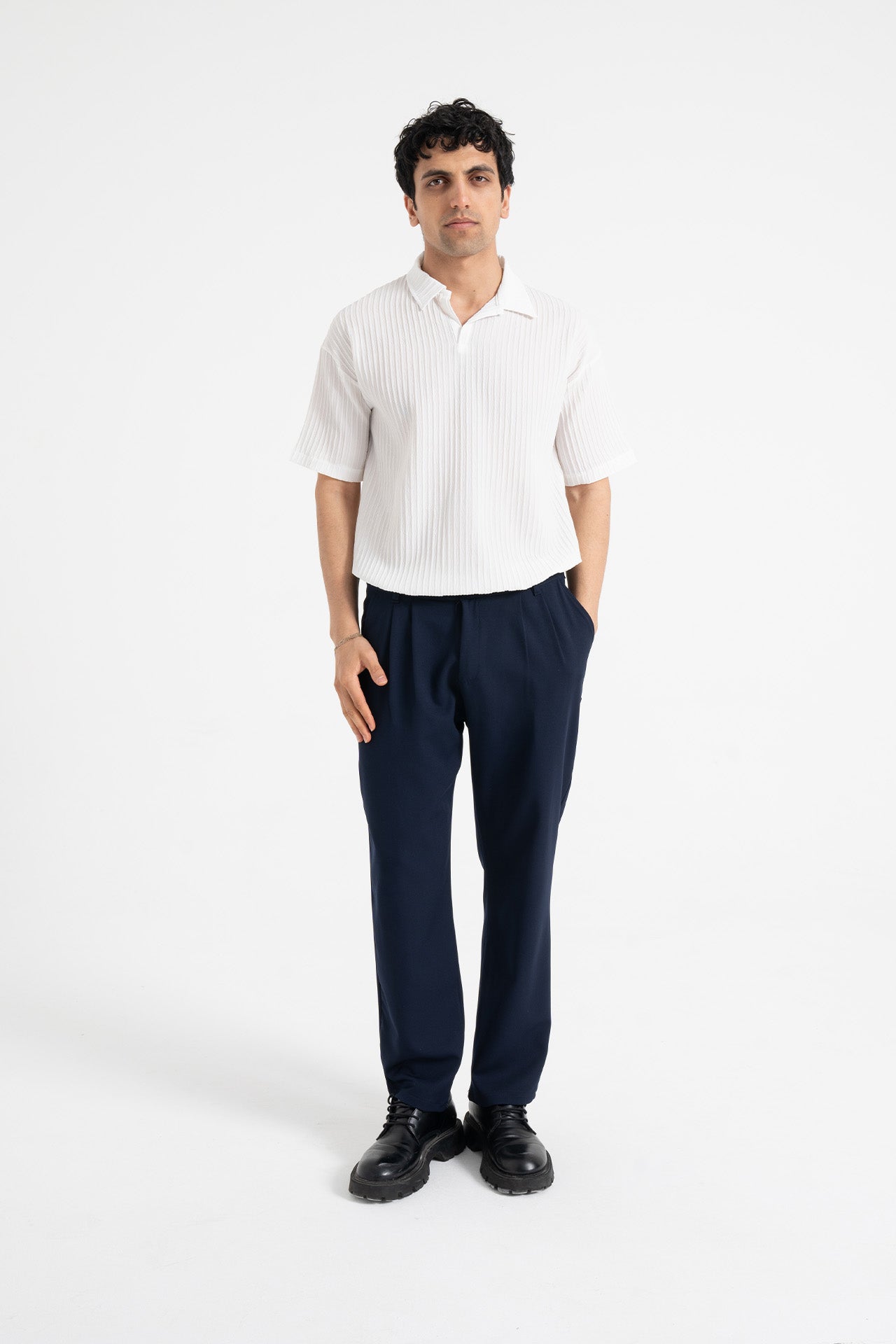 Relaxed Fit Pileli Kumaş Pantolon