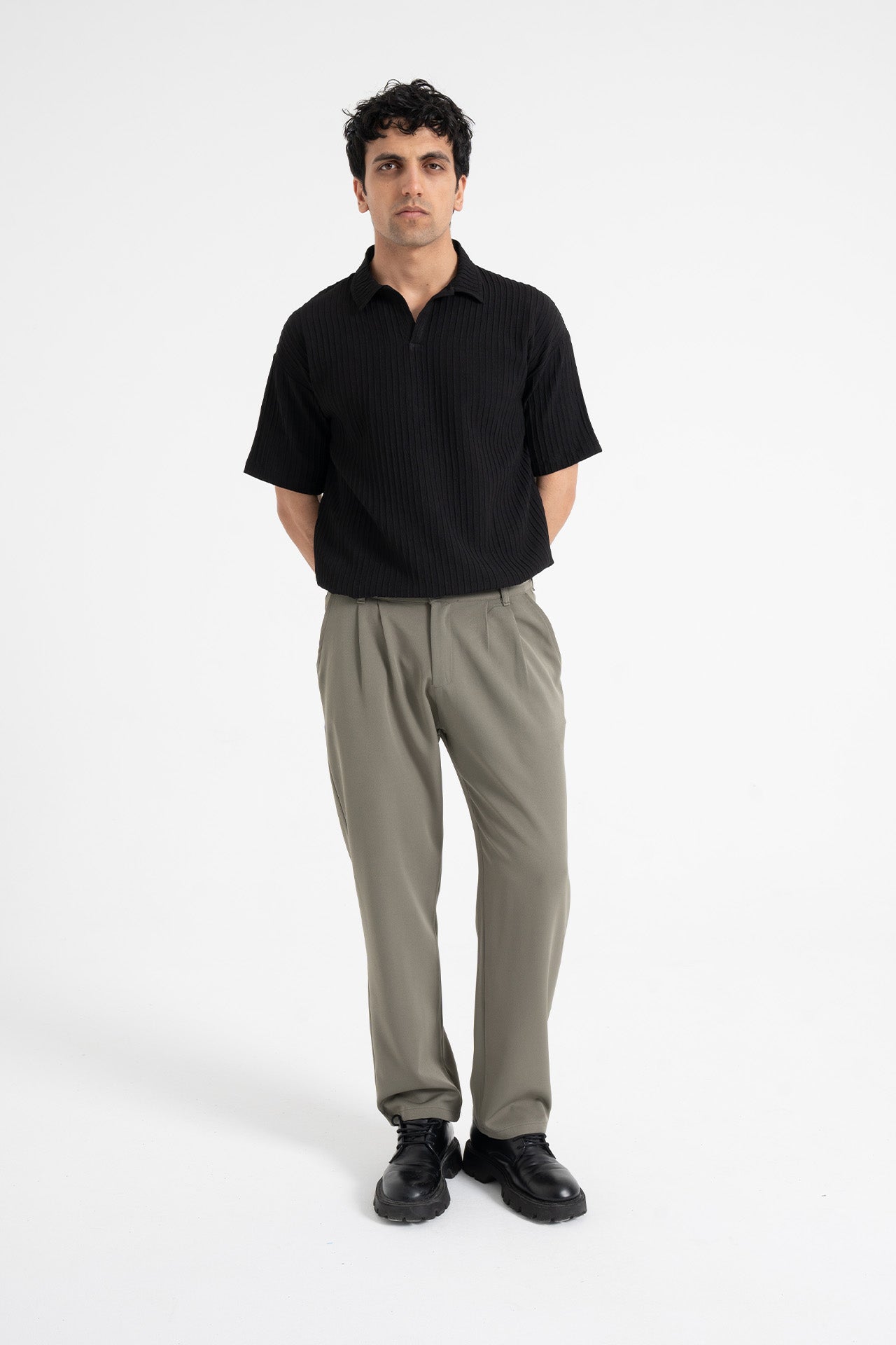 Relaxed Fit Pileli Kumaş Pantolon