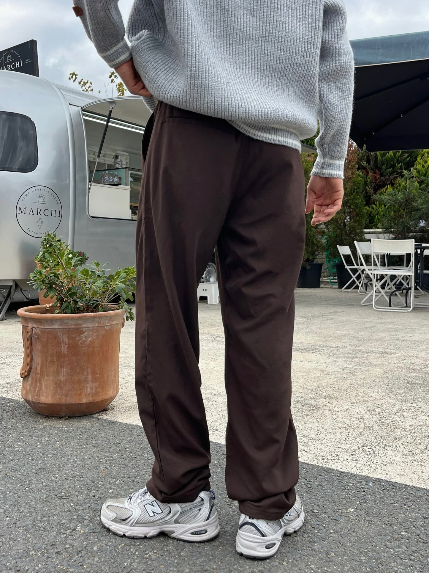 GG Basic Kahverengi Kumaş Pantolon