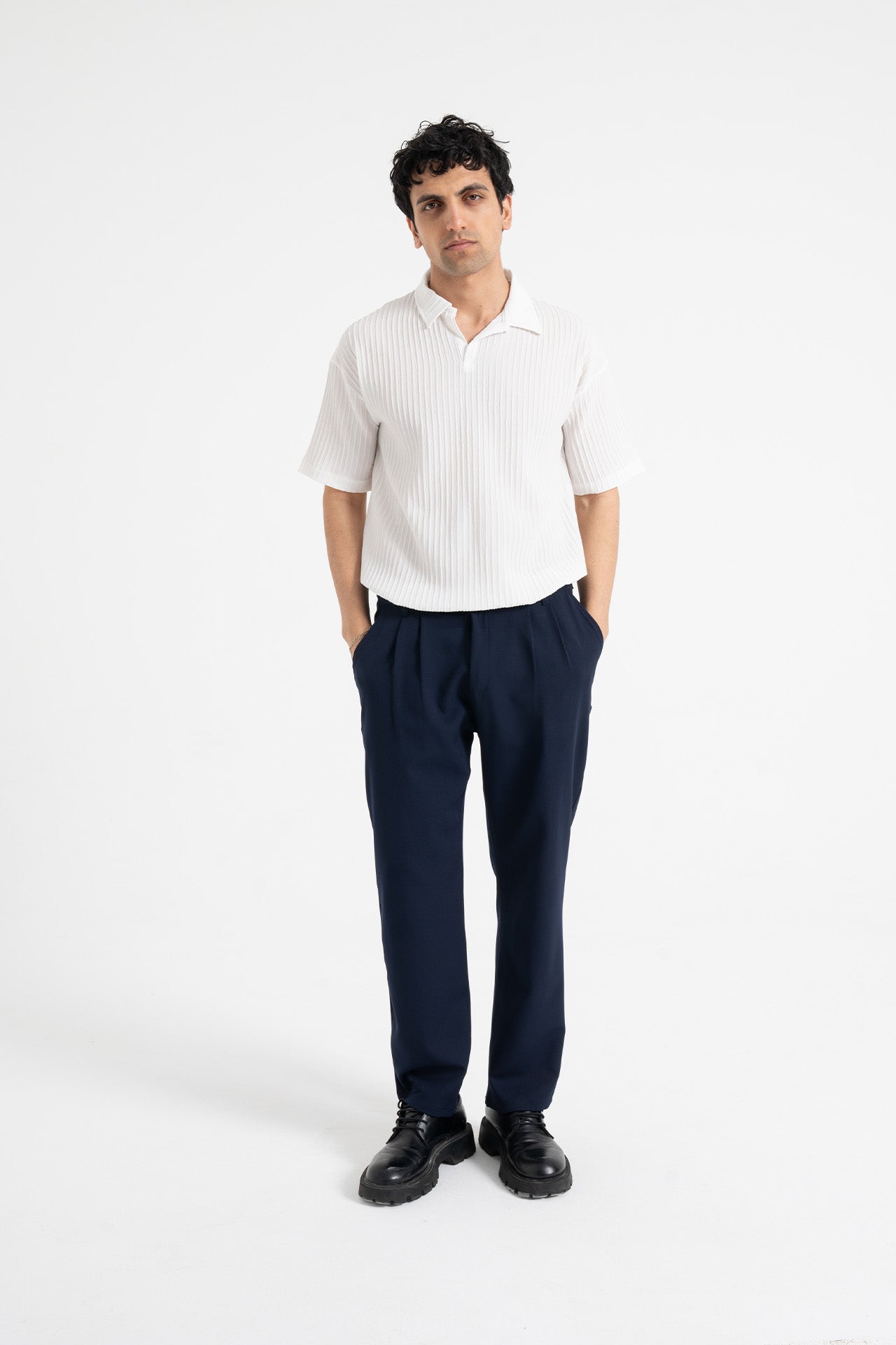 Relaxed Fit Pileli Kumaş Pantolon