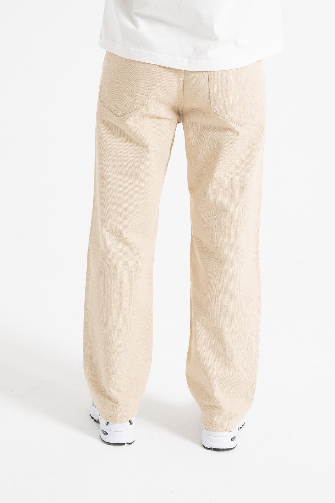 Basic Ekru Baggy Kot Pantolon