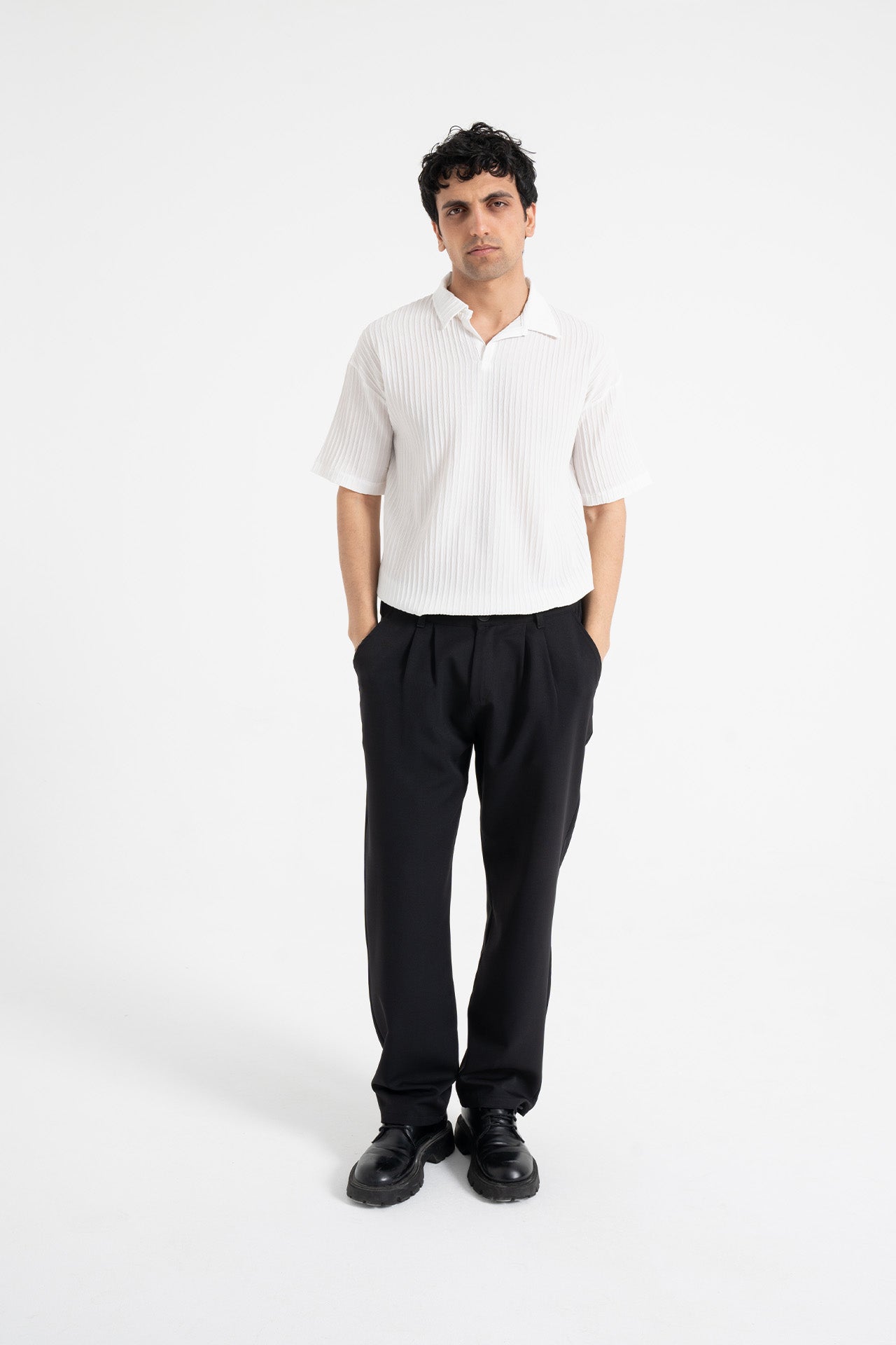 Relaxed Fit Pileli Kumaş Pantolon