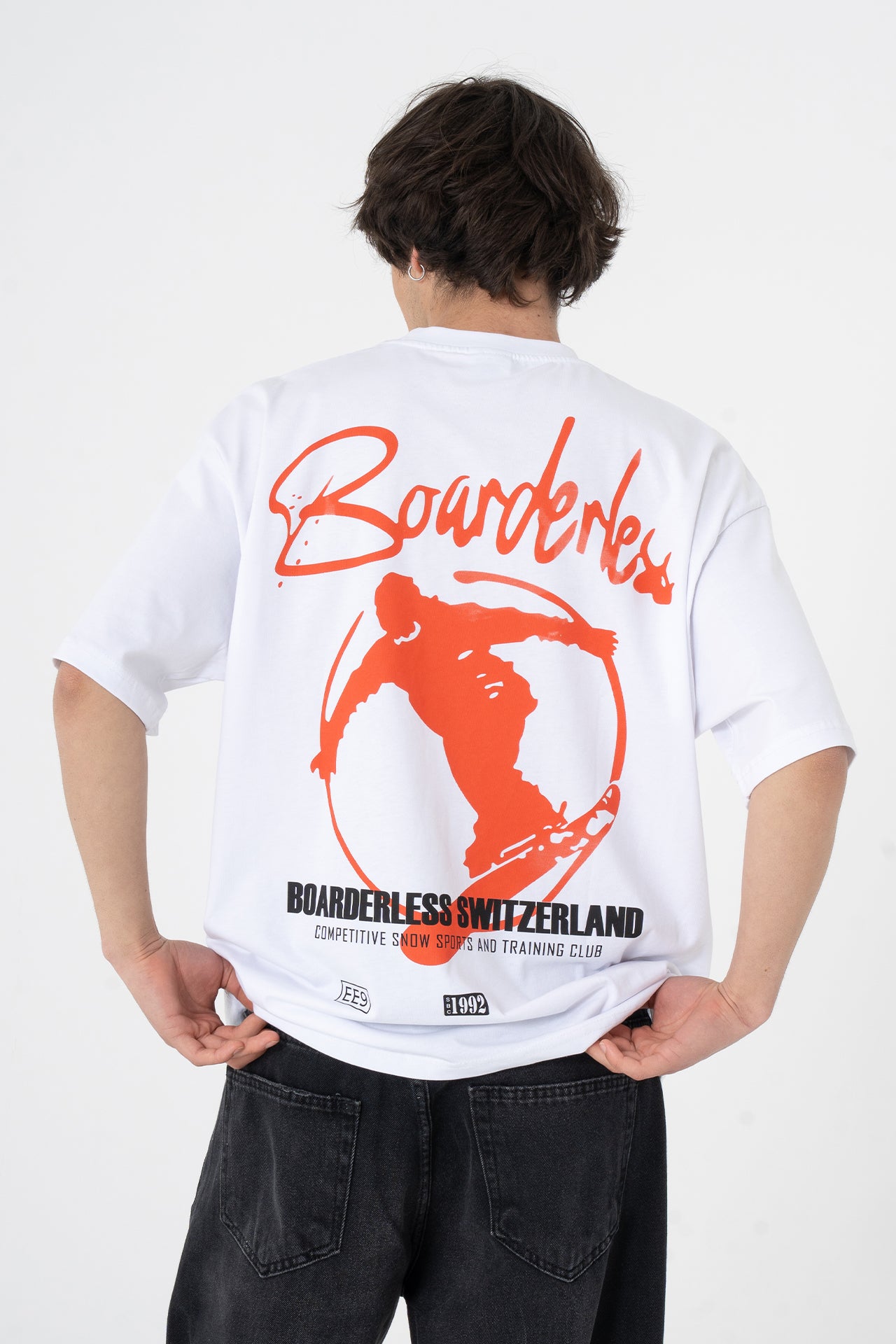 Borderland Baskılı Oversize Tişört