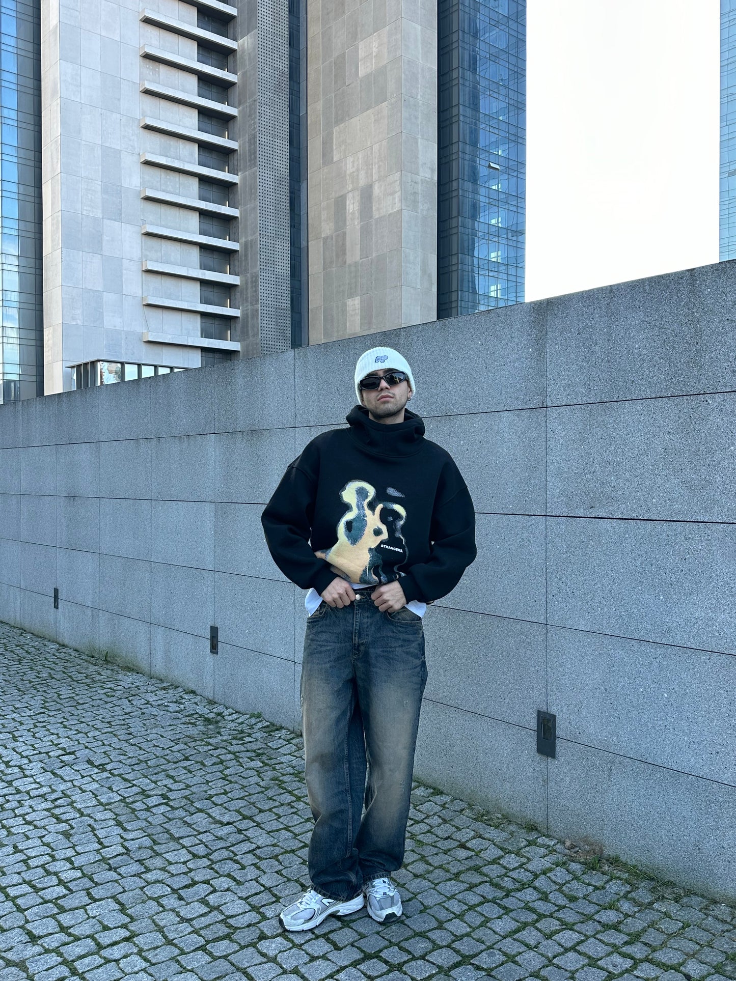 RW Premium Baskı Detay Kahve Jean