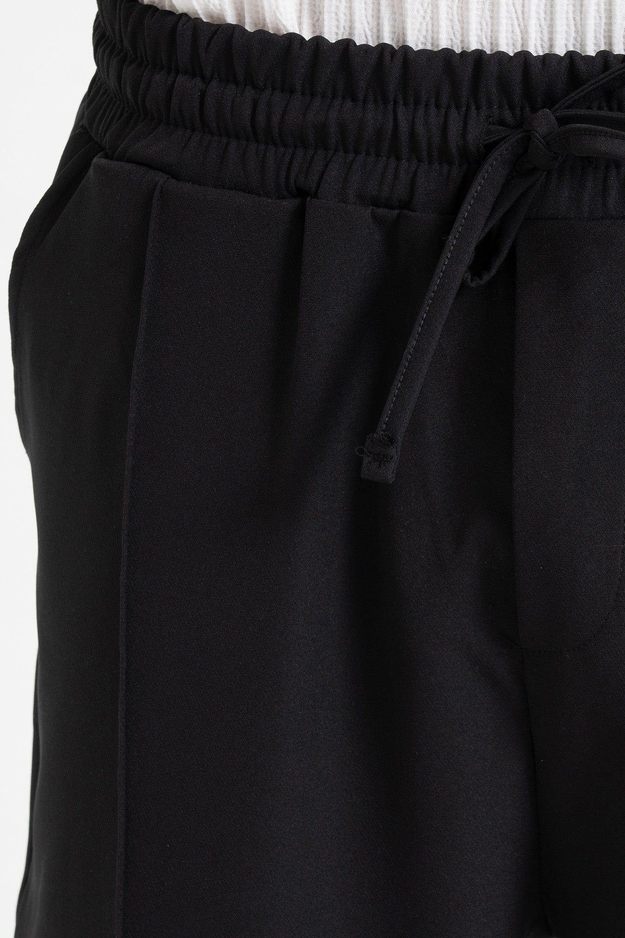 Çizgi Detay Beli Lastikli Baggy Kumaş Pantolon