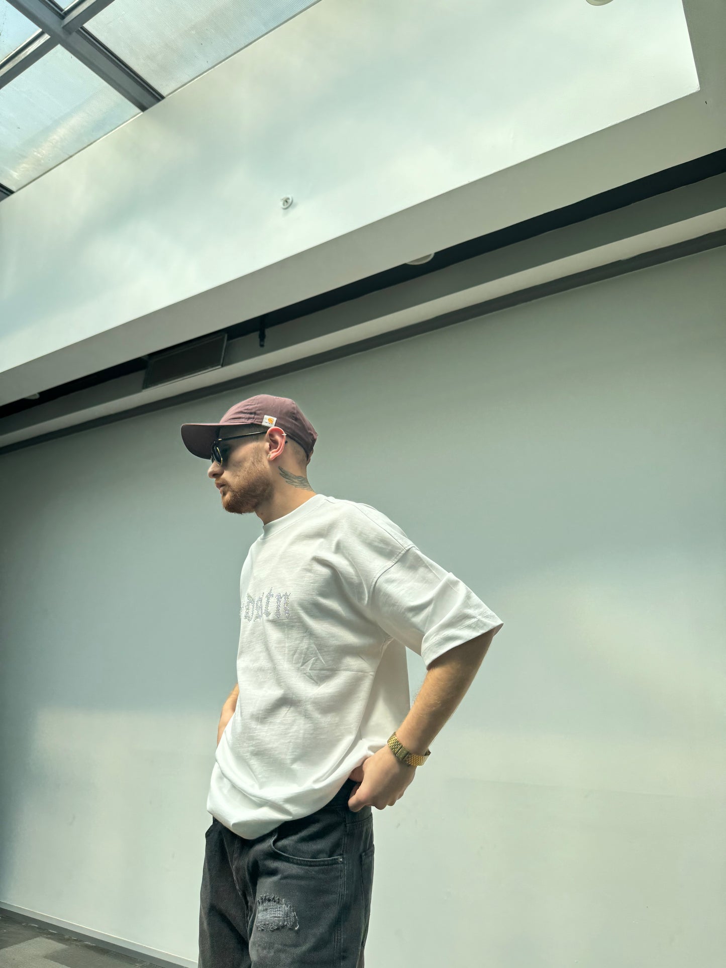 Hrdst taş detay oversize tişört