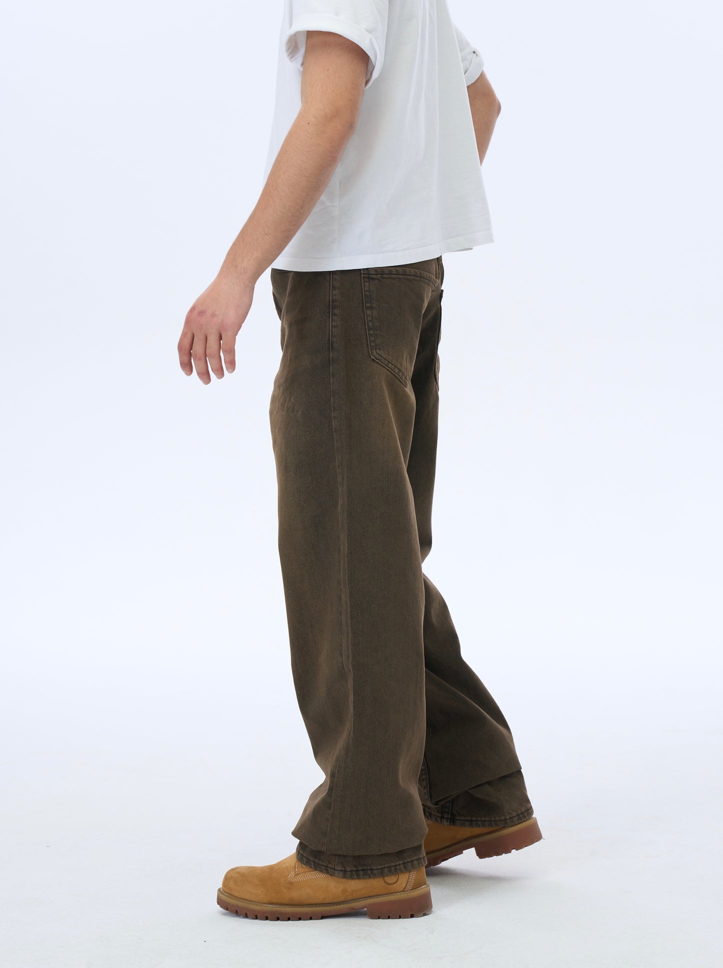 Alux Basic Kahverengi Baggy Kot Pantolon