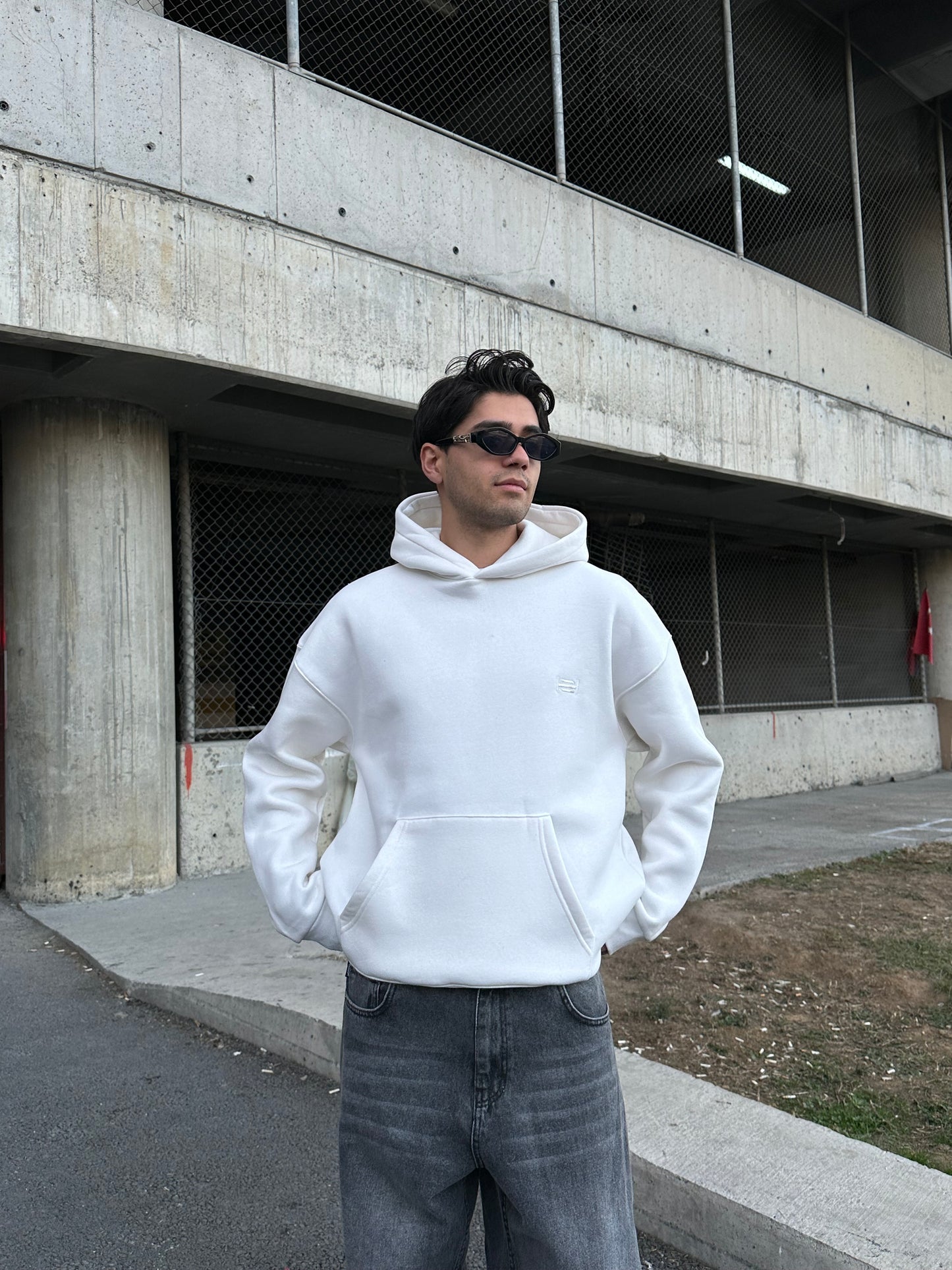 Basic Ekru Hoodie