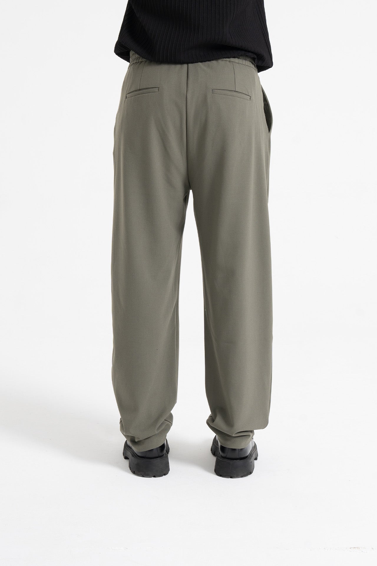 Baggy Fit Pileli Kumaş Pantolon