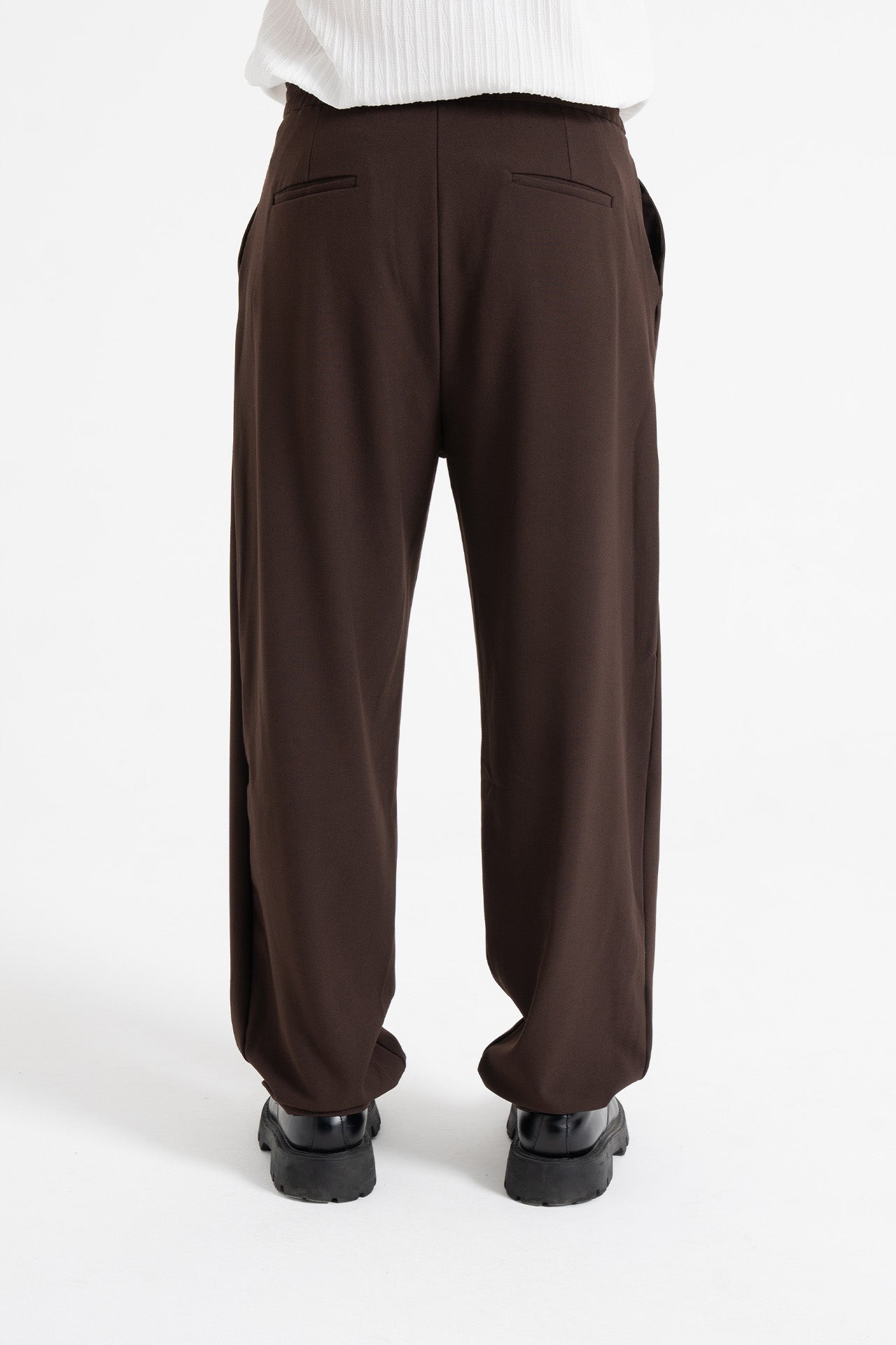 Baggy Fit Pileli Kumaş Pantolon