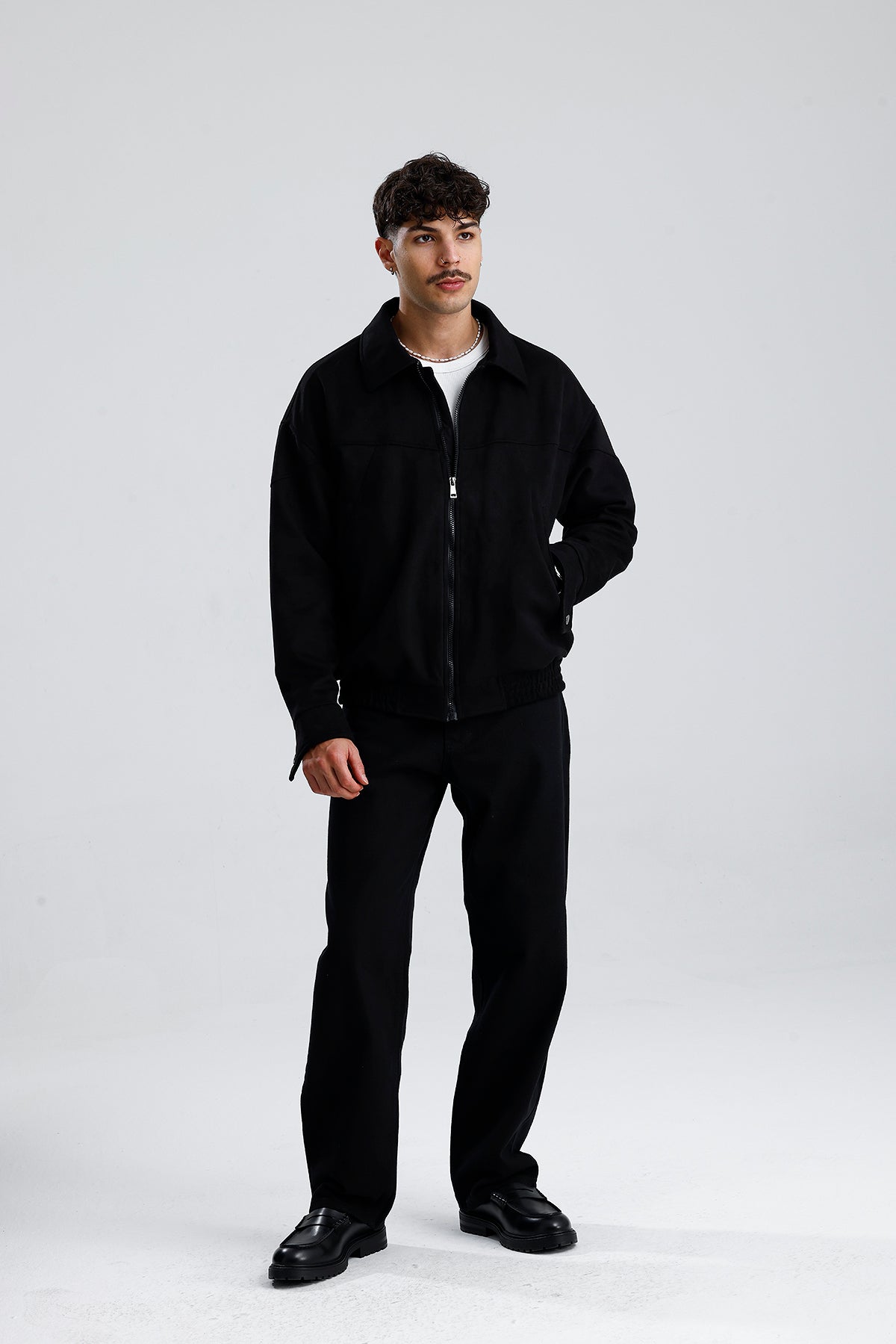 Süet Oversize Bomber Ceket