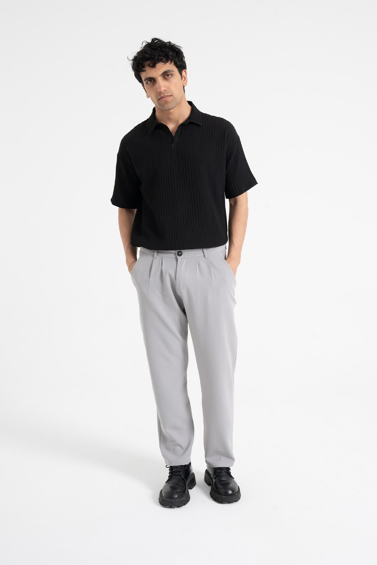 Relaxed Fit Pileli Kumaş Pantolon