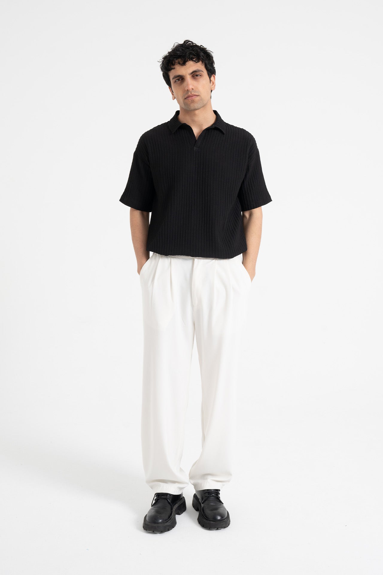 Baggy Fit Pileli Kumaş Pantolon