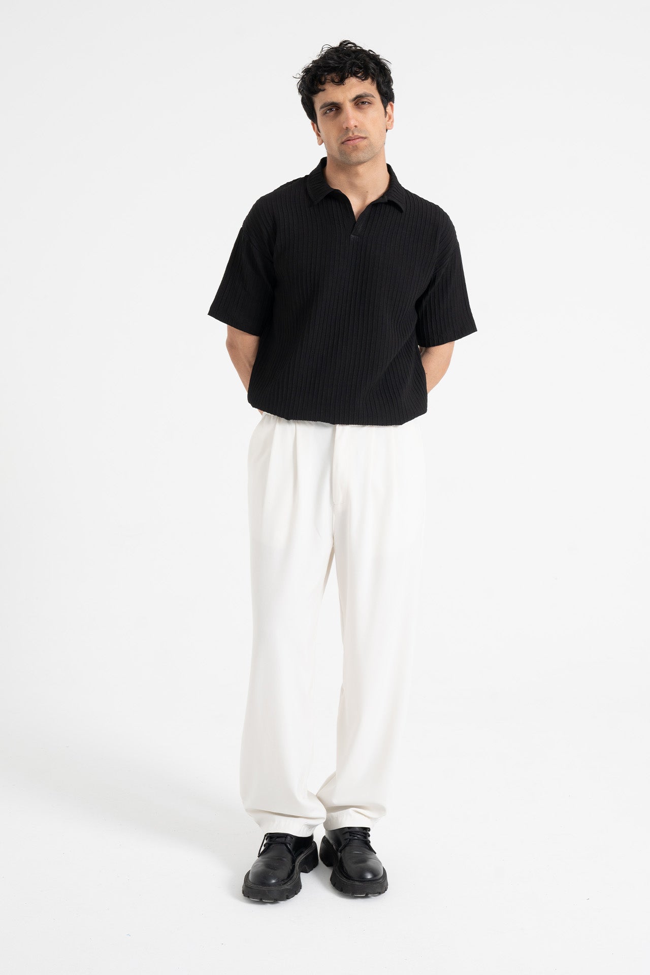 Baggy Fit Pileli Kumaş Pantolon
