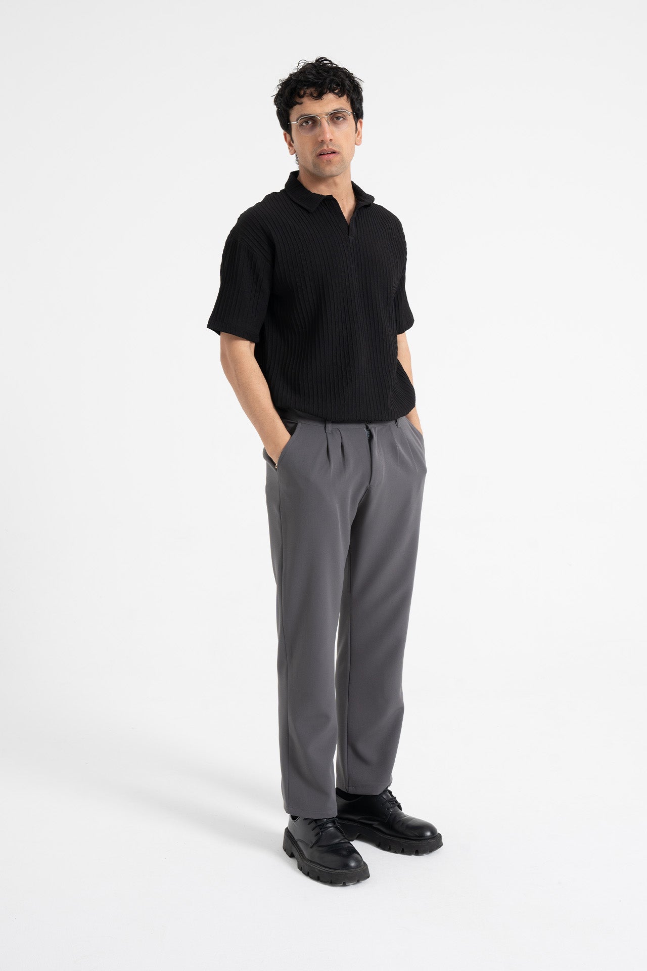 Relaxed Fit Pileli Kumaş Pantolon