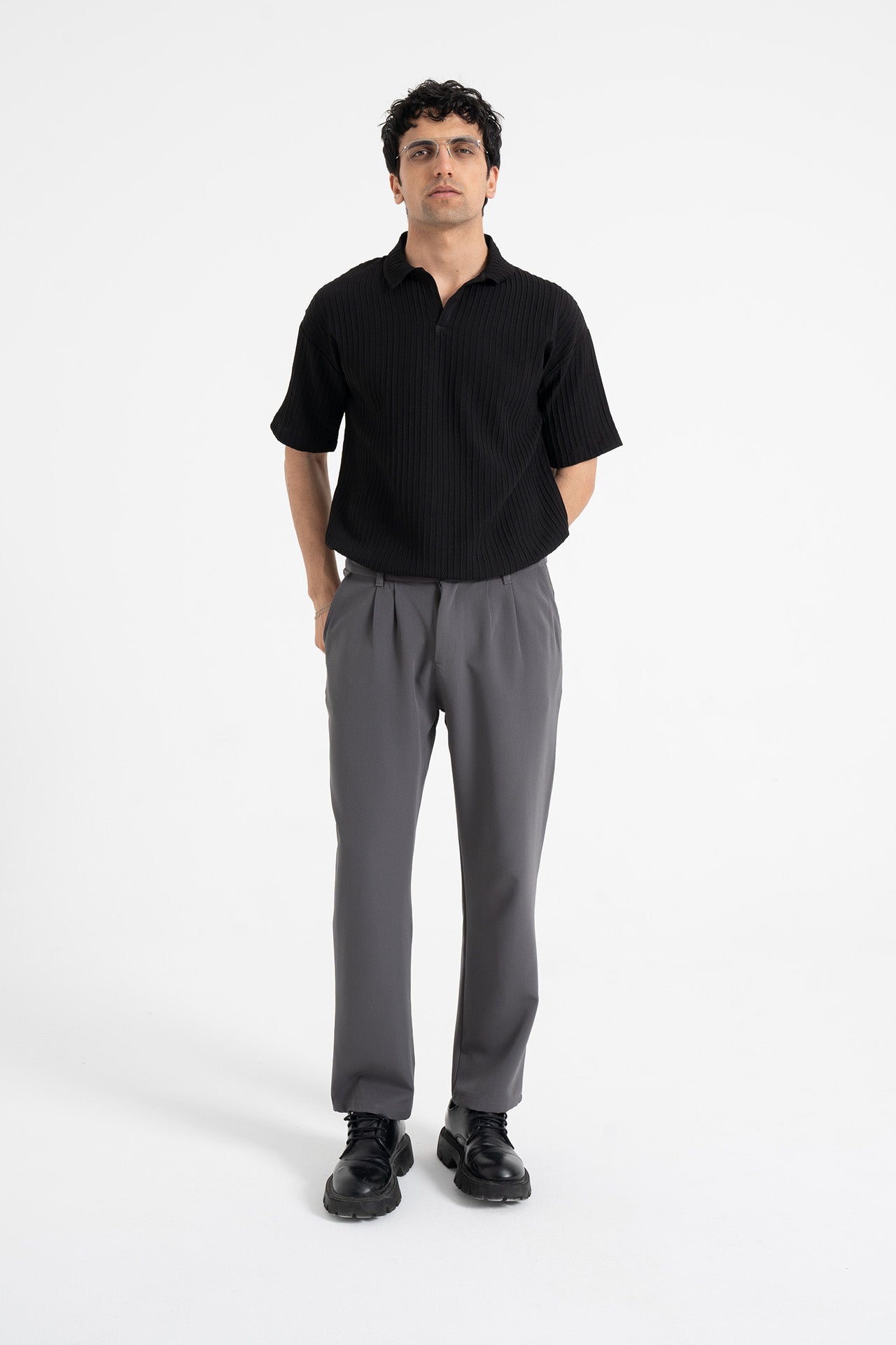 Relaxed Fit Pileli Kumaş Pantolon