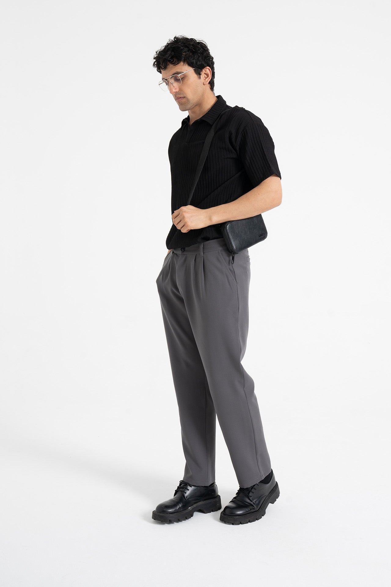 Relaxed Fit Pileli Kumaş Pantolon