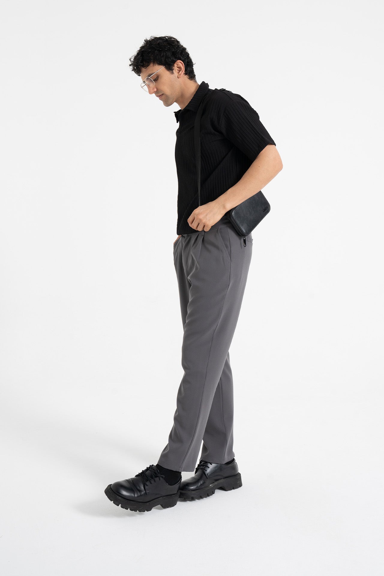 Relaxed Fit Pileli Kumaş Pantolon