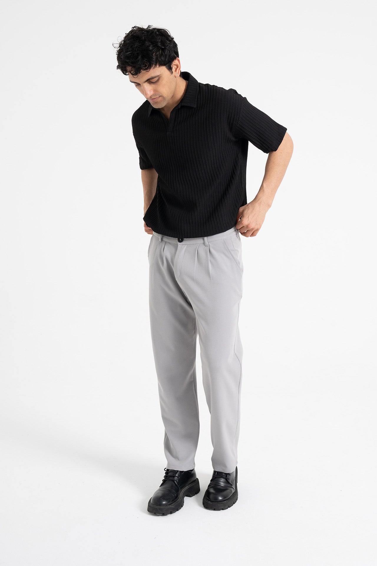 Relaxed Fit Pileli Kumaş Pantolon