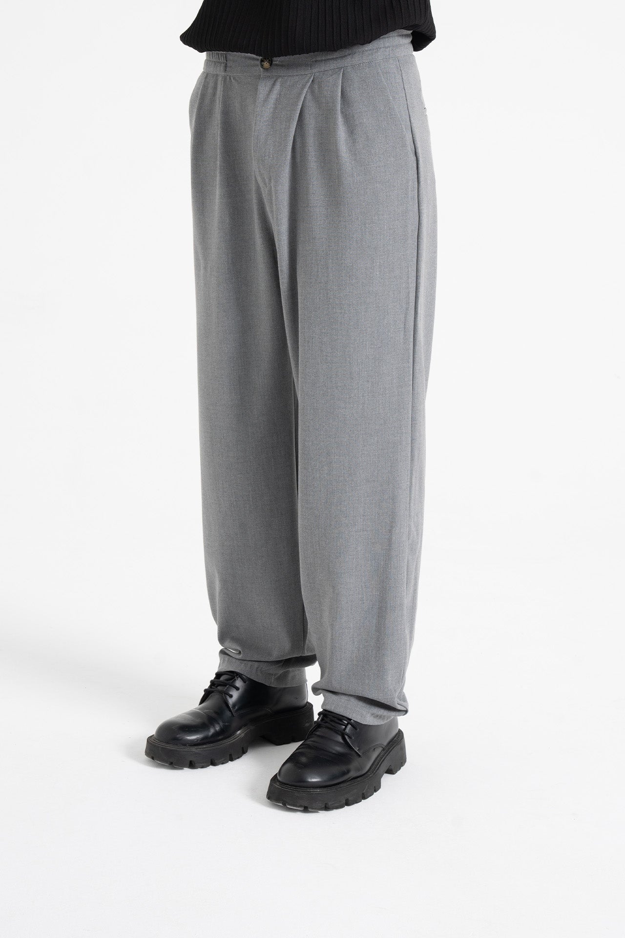 Baggy Fit Pileli Kumaş Pantolon