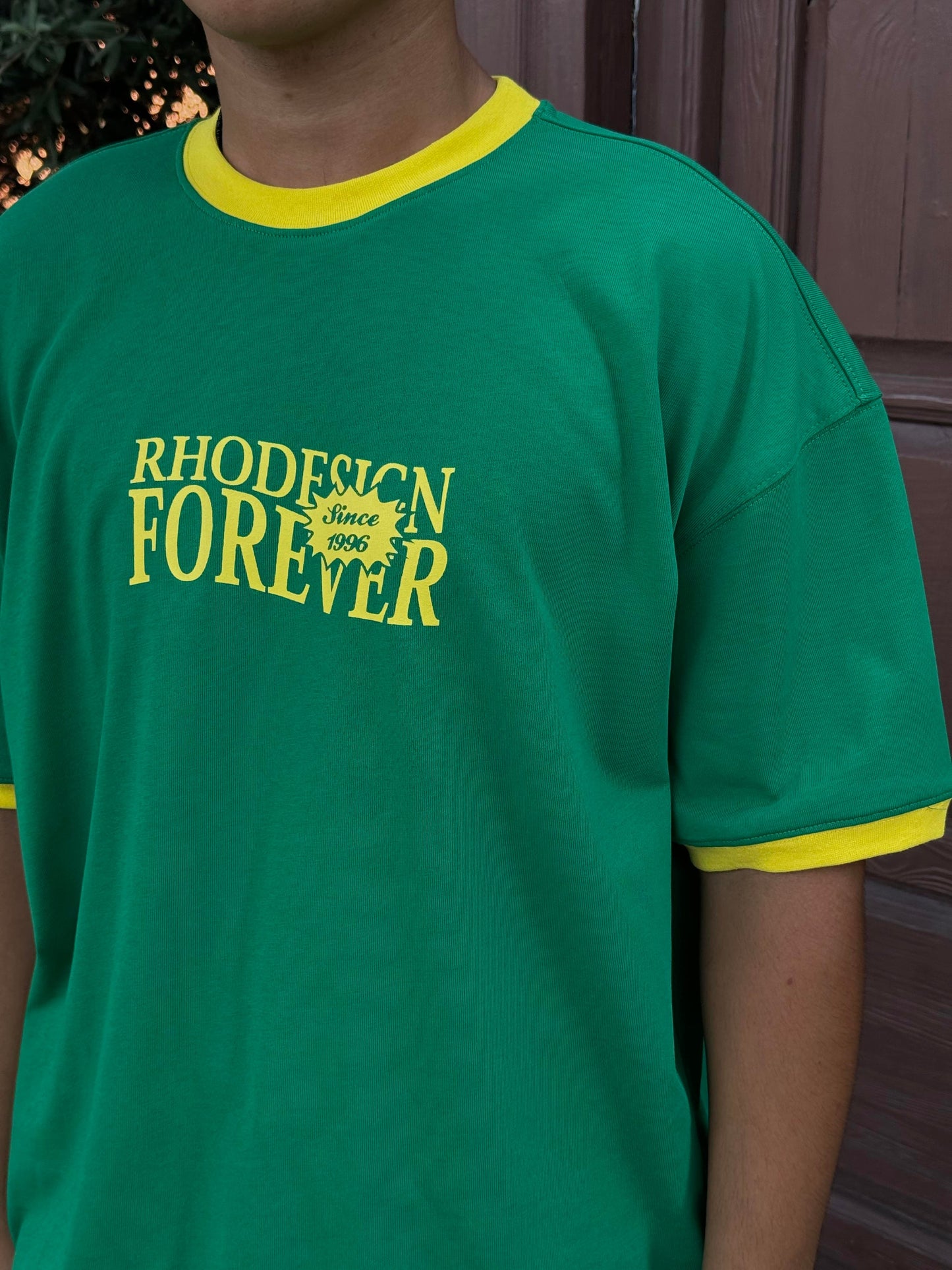 Grow With Flow Yeşil Unisex Oversize T-Shirt