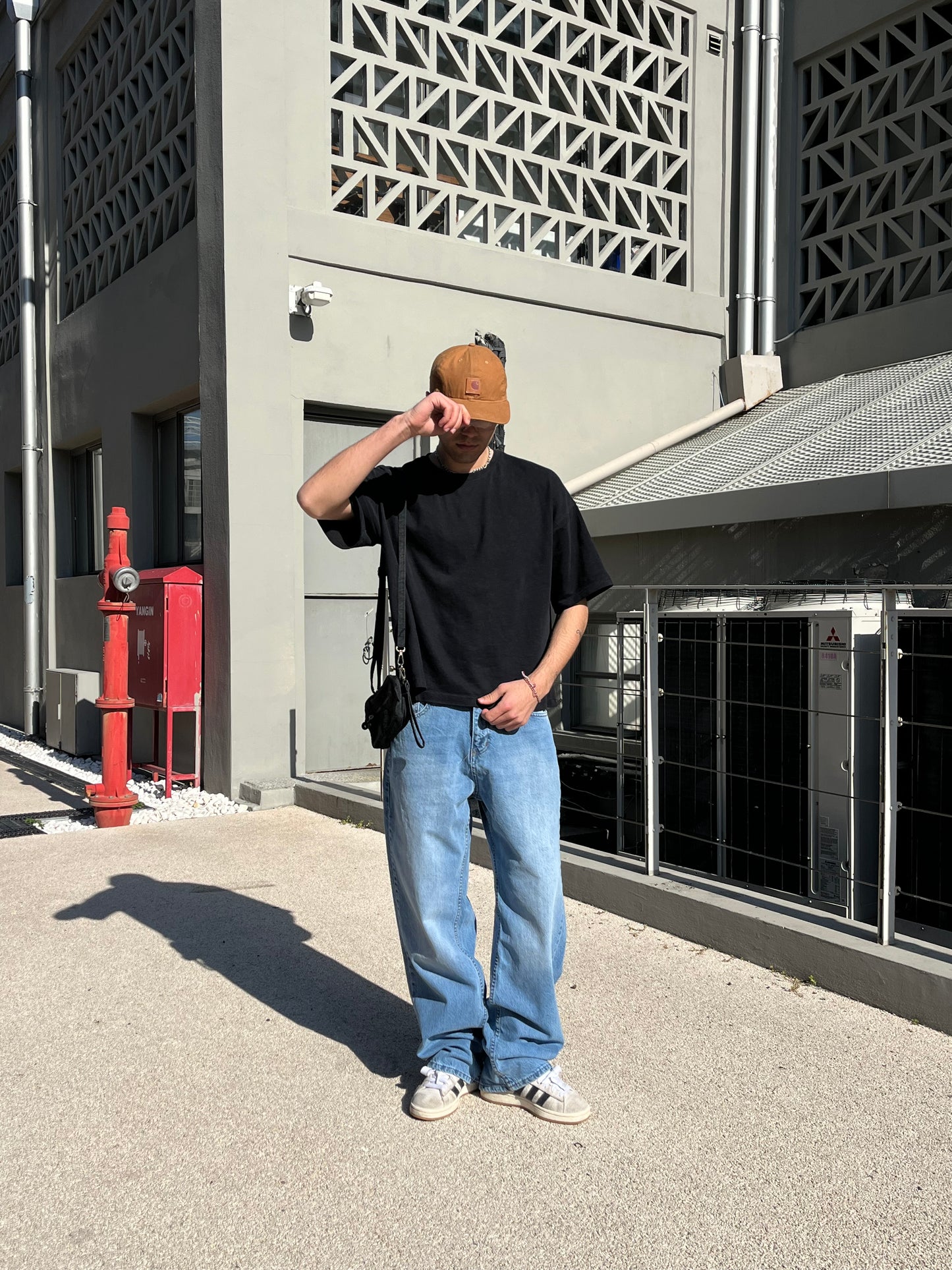 Heavy Weighted Basic Tişört - Siyah