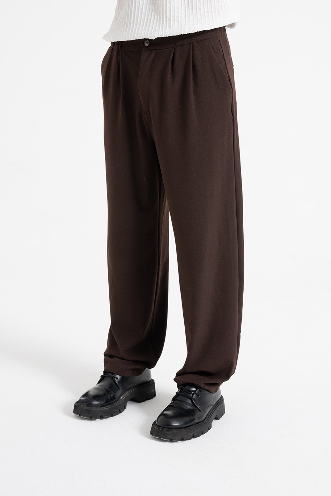 Baggy Fit Pileli Kumaş Pantolon
