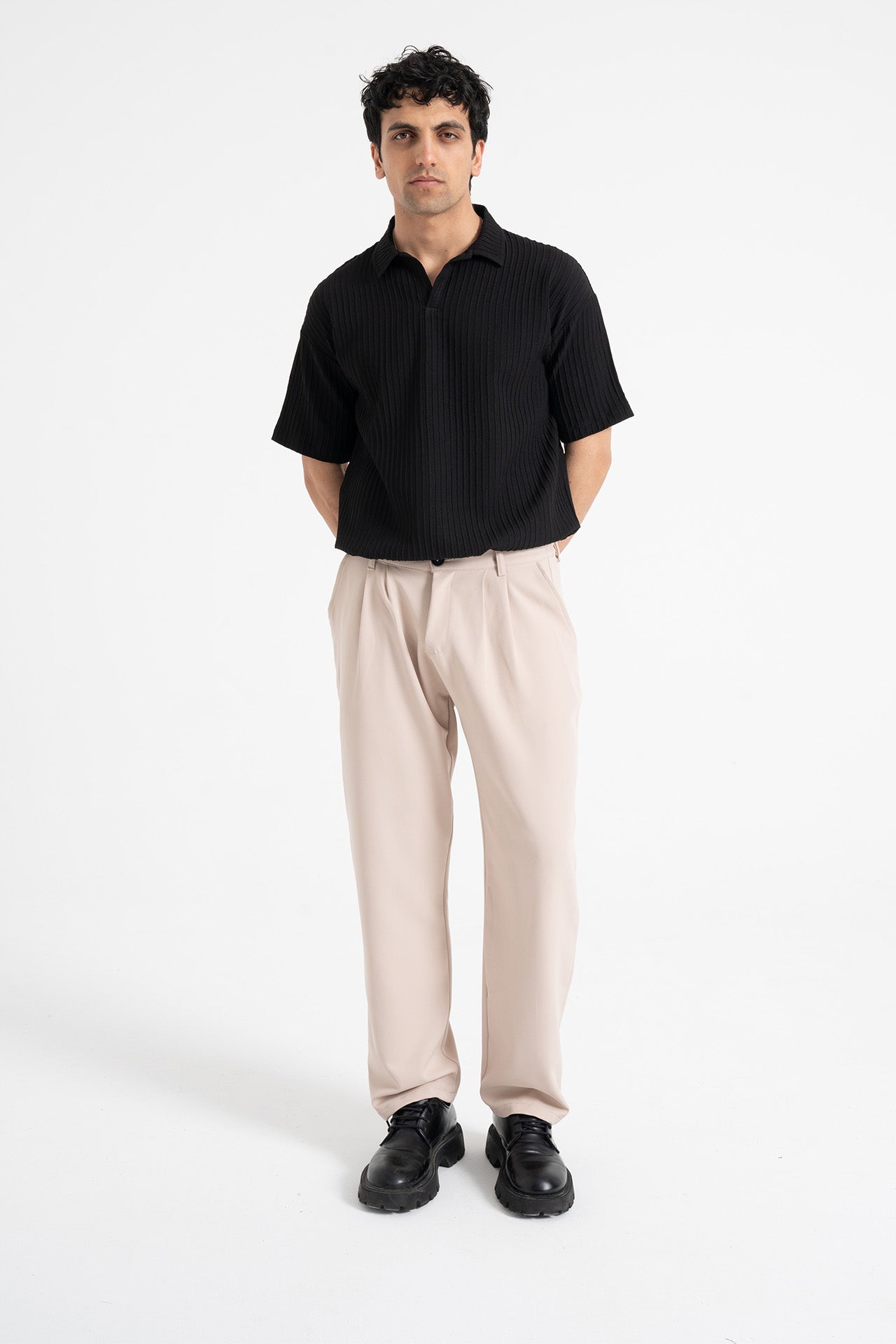 Relaxed Fit Pileli Kumaş Pantolon