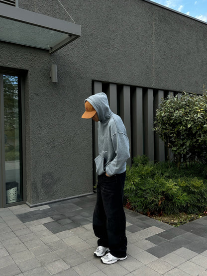 Premium Orginal Baskılı Parça Boya Detay Oversize Hoodie