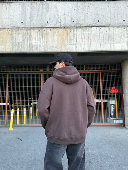 Basic Kahverengi Hoodie