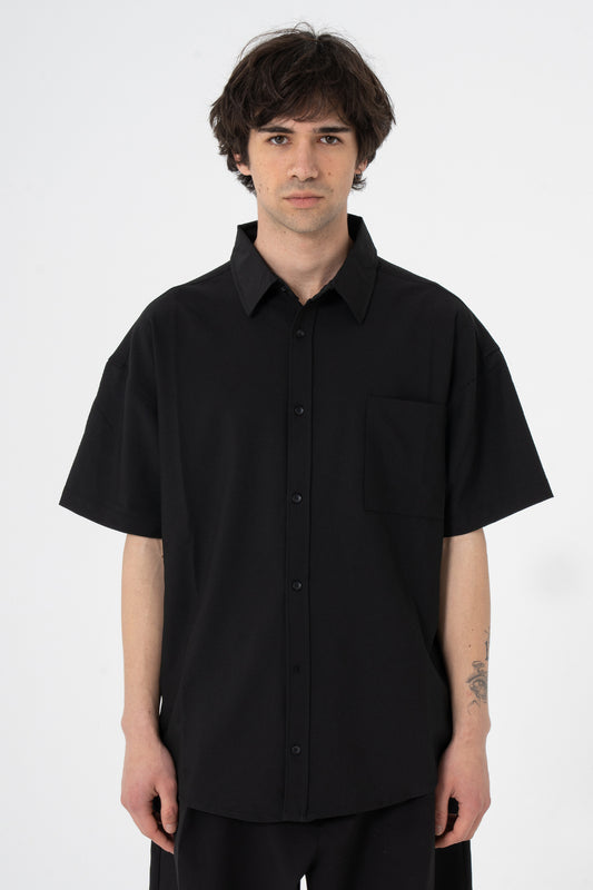 Tek Cepli Kısa Kollu Premium Oversize Gömlek