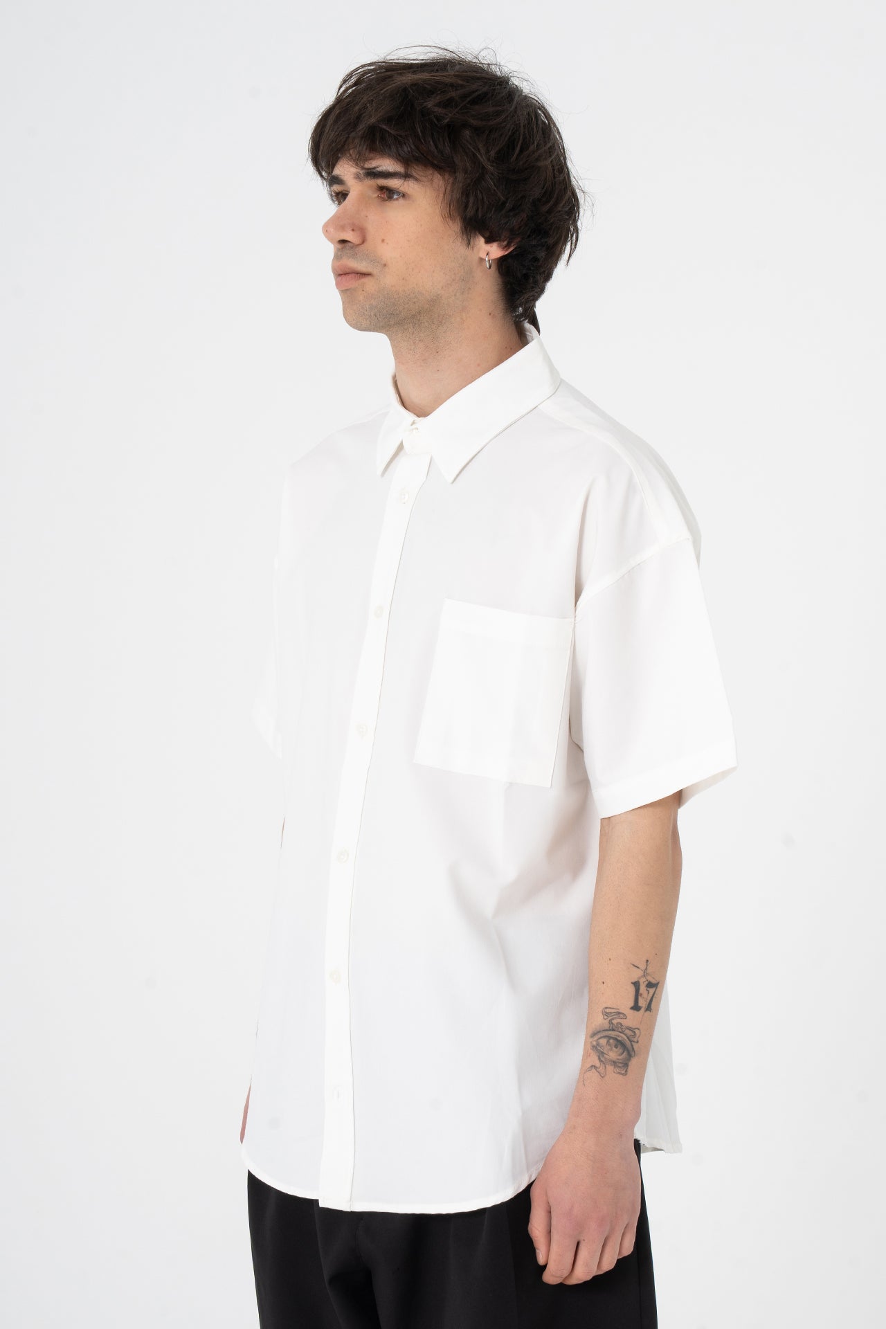 Tek Cepli Kısa Kollu Premium Oversize Gömlek
