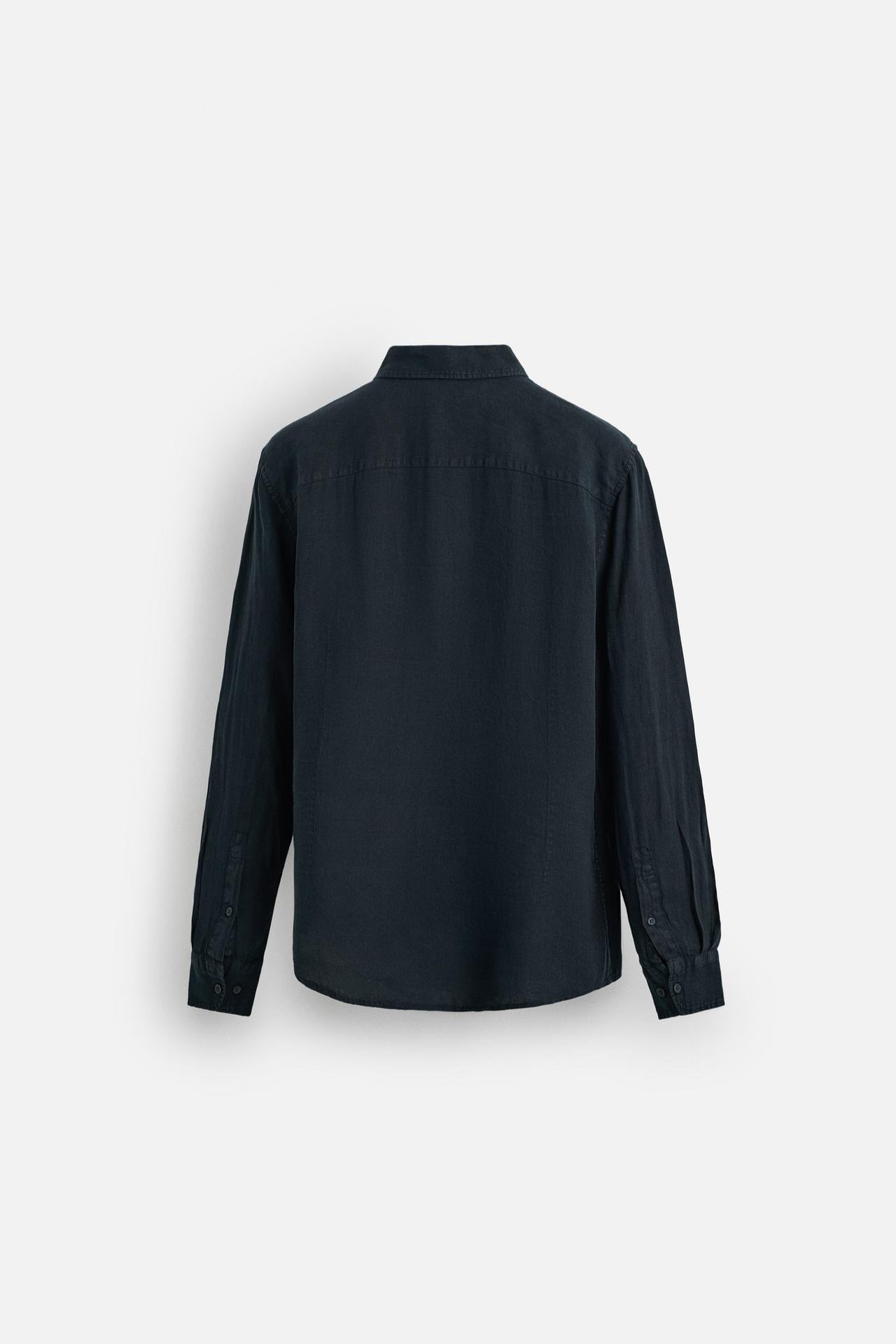 Relaxed Fit Pamuklu Keten Gömlek