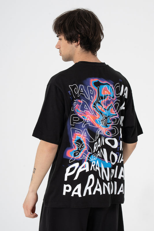 PARANOIA Baskılı Oversize Tişört