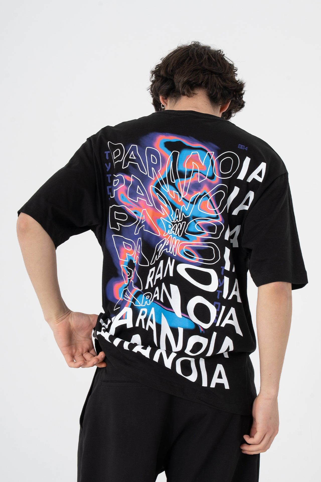 PARANOIA Baskılı Oversize Tişört