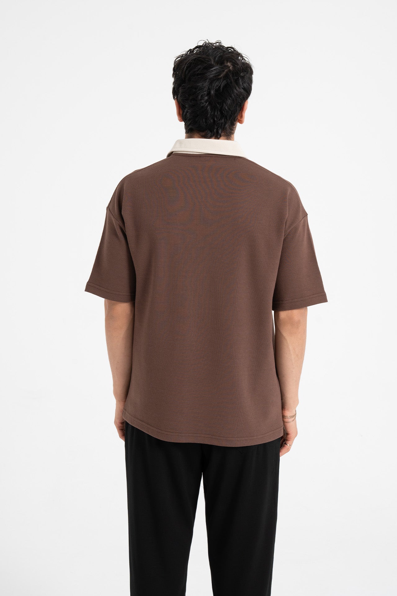 Masterpiece Nakışlı Oversize Polo Yaka Tişört