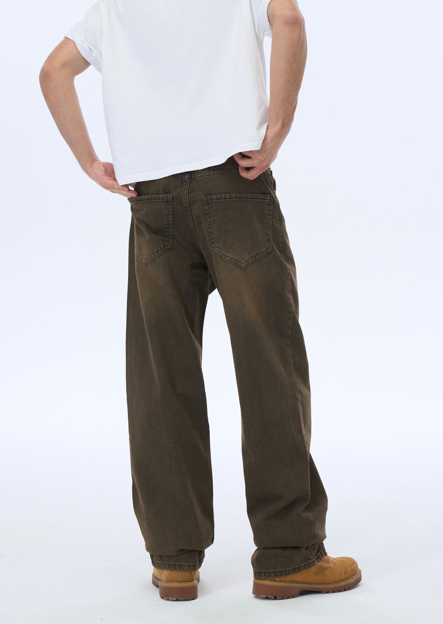 Alux Basic Kahverengi Baggy Kot Pantolon