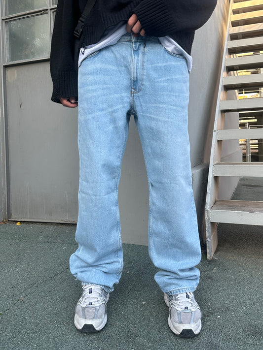 RW Premium Basic Buz Mavi Baggy Jean
