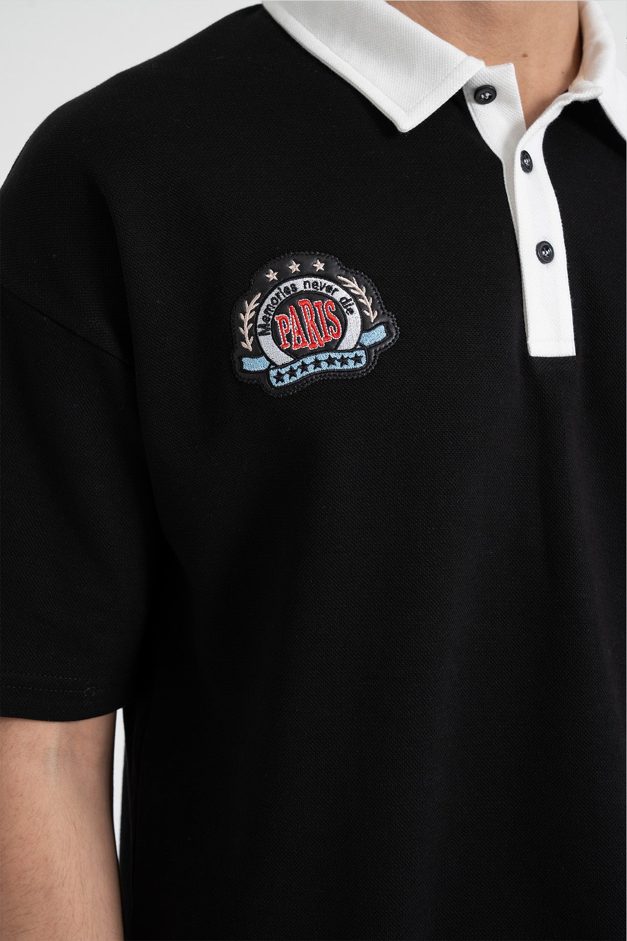 Masterpiece Nakışlı Oversize Polo Yaka Tişört