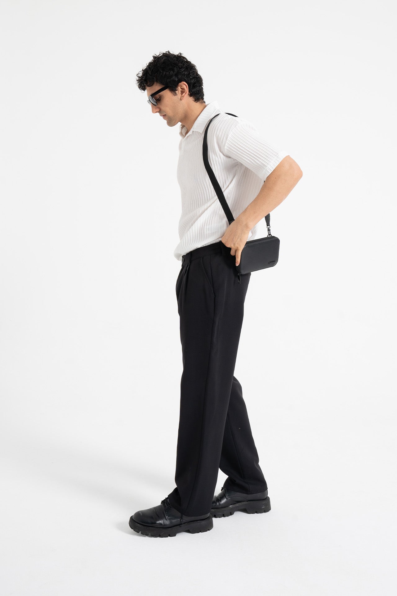 Relaxed Fit Pileli Kumaş Pantolon