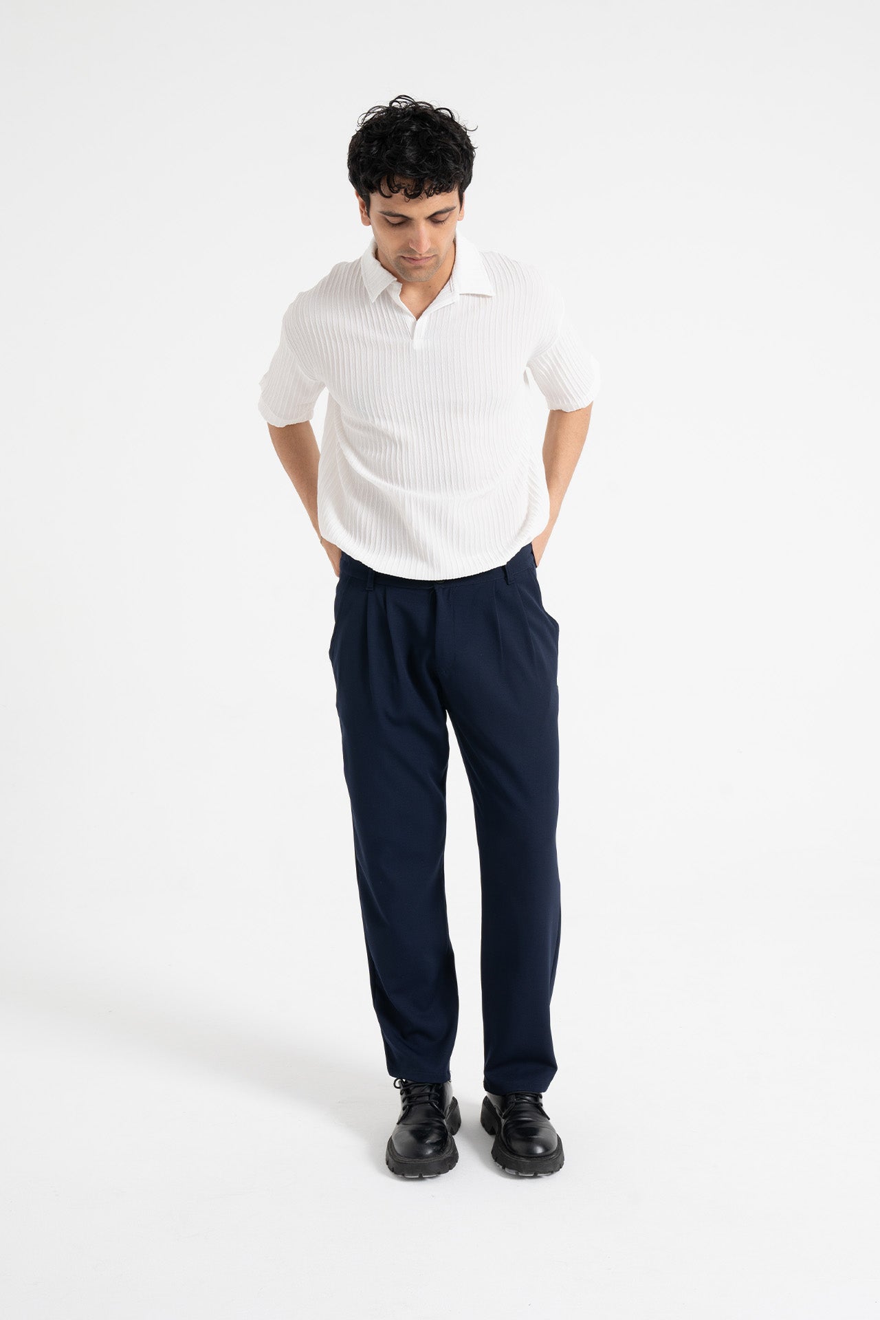 Relaxed Fit Pileli Kumaş Pantolon