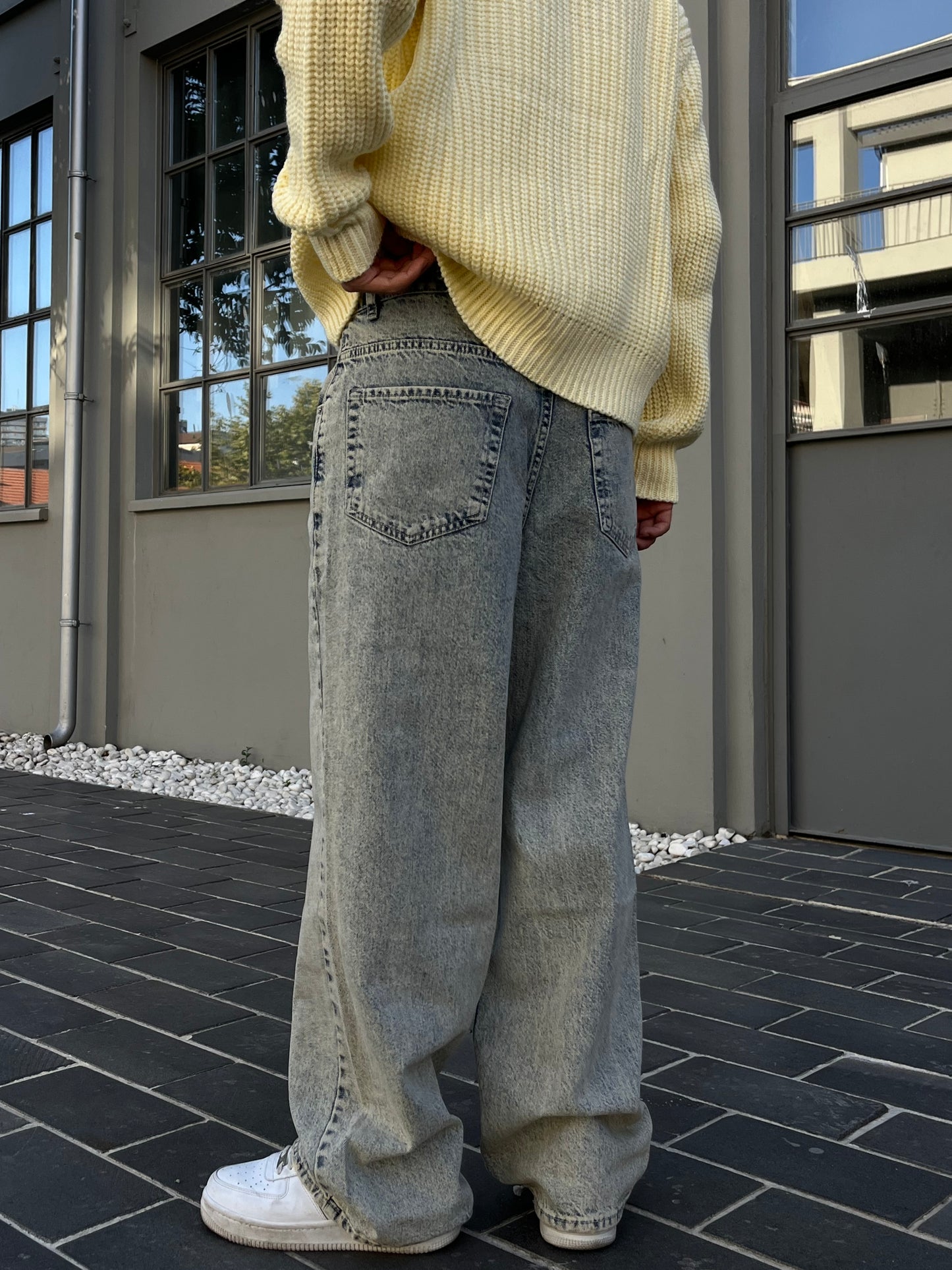 GG Basic Yıkama Detay Baggy Jean