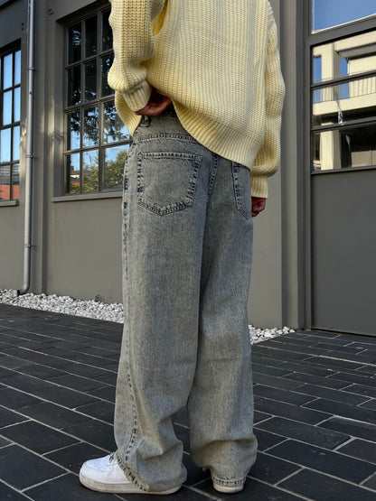 GG Basic Yıkama Detay Baggy Jean