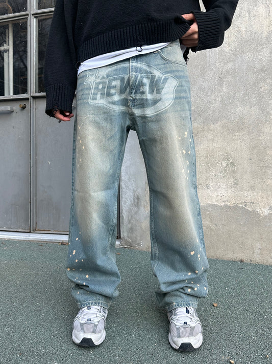 RW Premium Detay Baskılı Baggy Jean